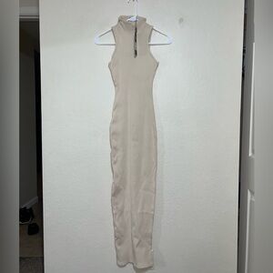 Laila Snatched Maxi Dress - Cream